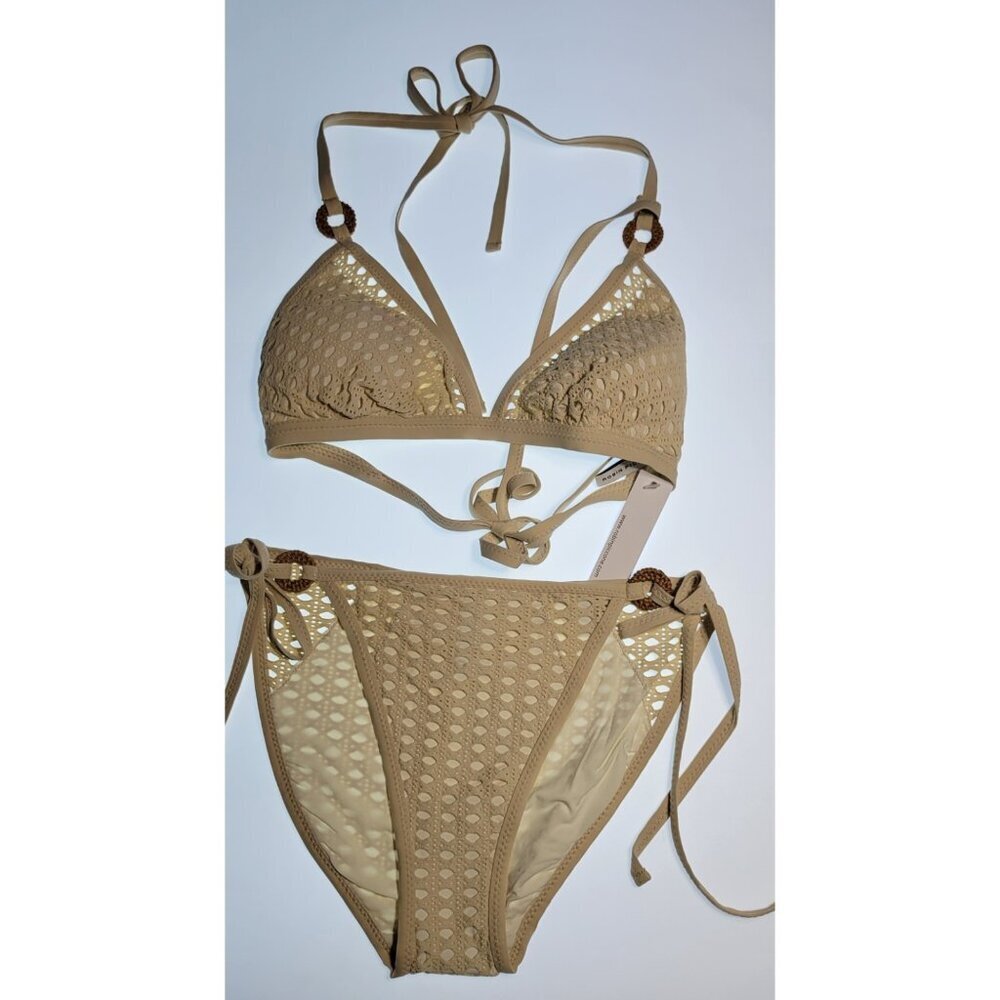 Robin Piccone Bikini Womens Set Top Triangle and Bottom Mid Rise Sz Medium #28
